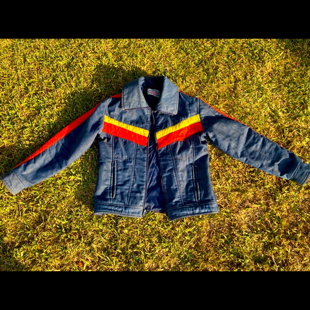 Vintage Levi’s jean jacket with racing stripes